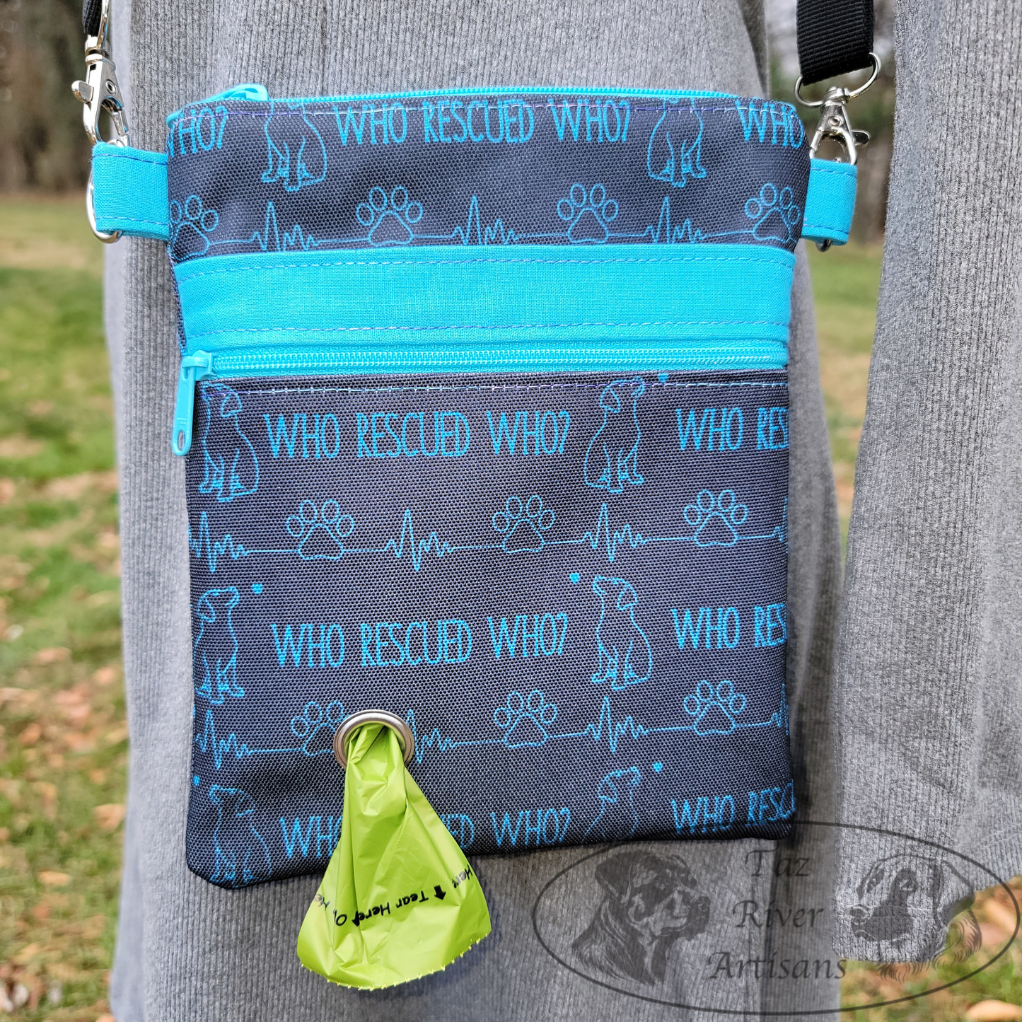 The River Walker Crossbody Dog Walking Bag - Who Rescued Who