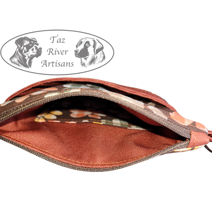 The River Walker Crossbody Dog Walking Bag - Gingham Paw Prints