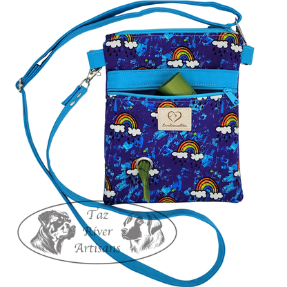 The River Walker Crossbody Dog Walking Bag - Rainbows