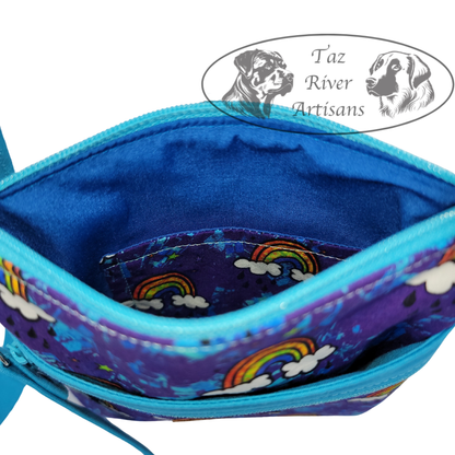 The River Walker Crossbody Dog Walking Bag - Rainbows