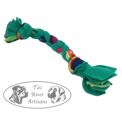 Taz River Tugger - Hand-Braided Fleece Rope Toy