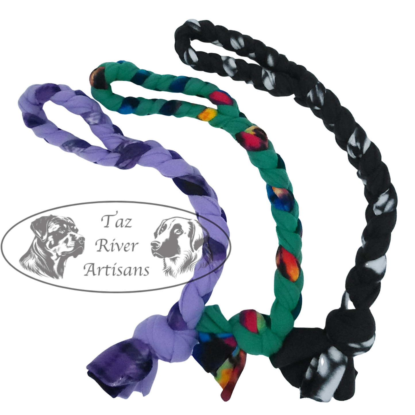 Taz River Tugger - Hand-Braided Fleece Rope Toy