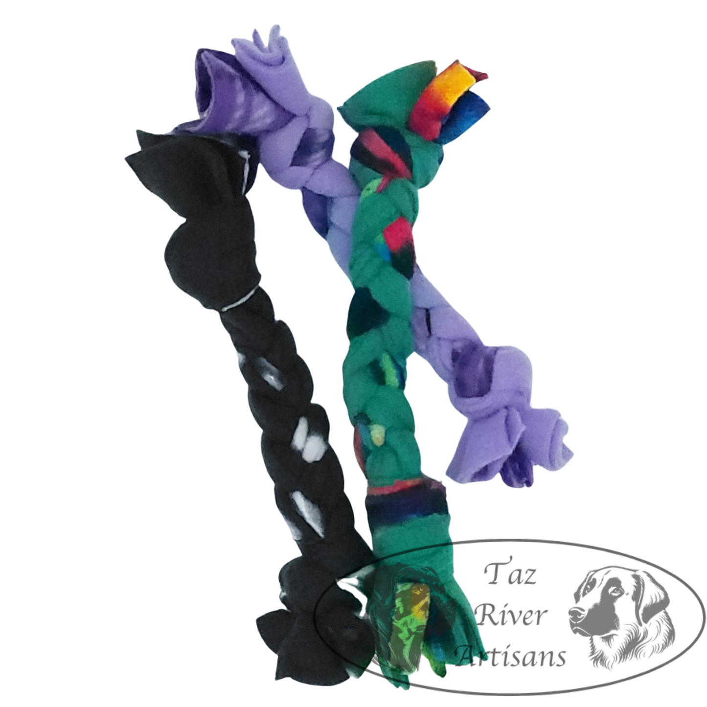 Taz River Tugger - Hand-Braided Fleece Rope Toy
