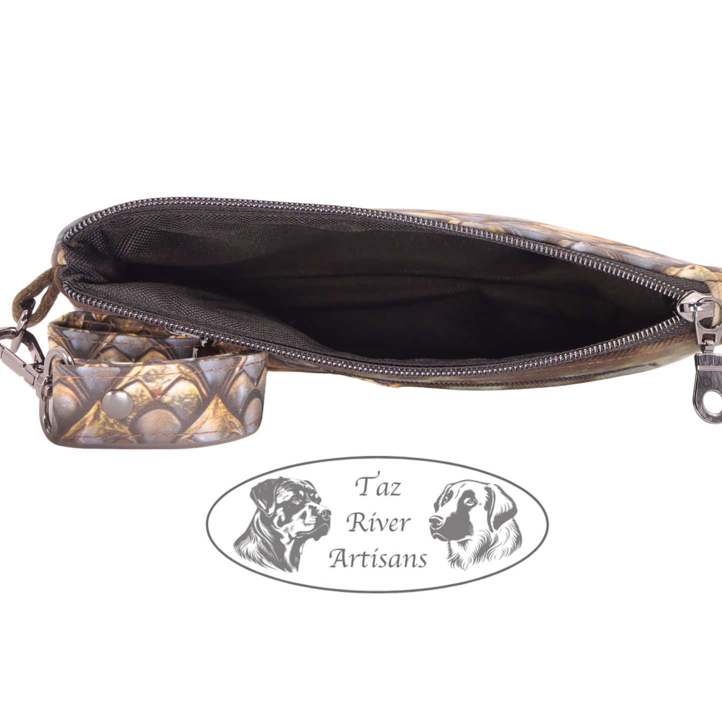 Two-Toned Wristlet - Gold Dragon Scales